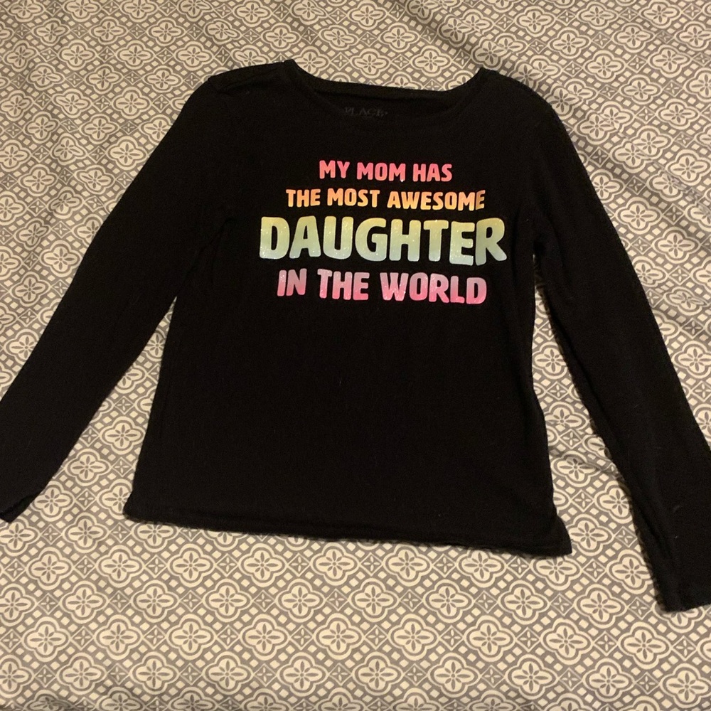 Children’s Place girls black long sleeve shirt.